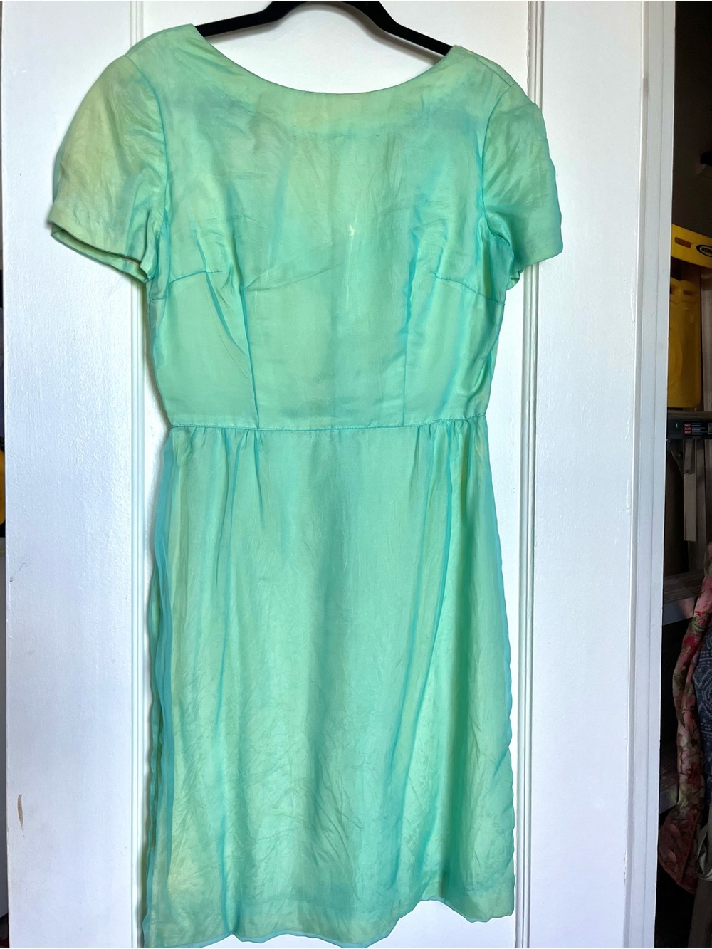 Light Aqua Short-Sleeve Women's Dress